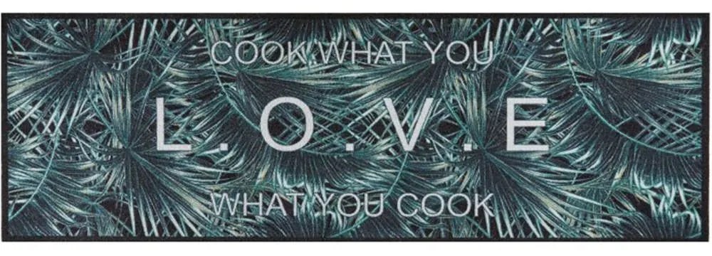 Χαλάκι Κουζίνας Cook &amp; Wash 450 Love What You Cook 50X150cm Green Sdim 50Χ150 Polyamide