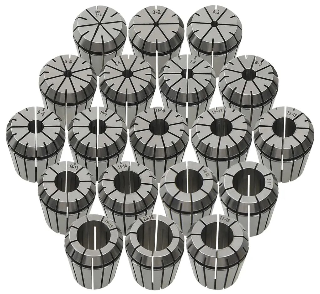 vidaXL Τσιμπίδια Collet Φρέζας Σετ 19 τεμ. ER32