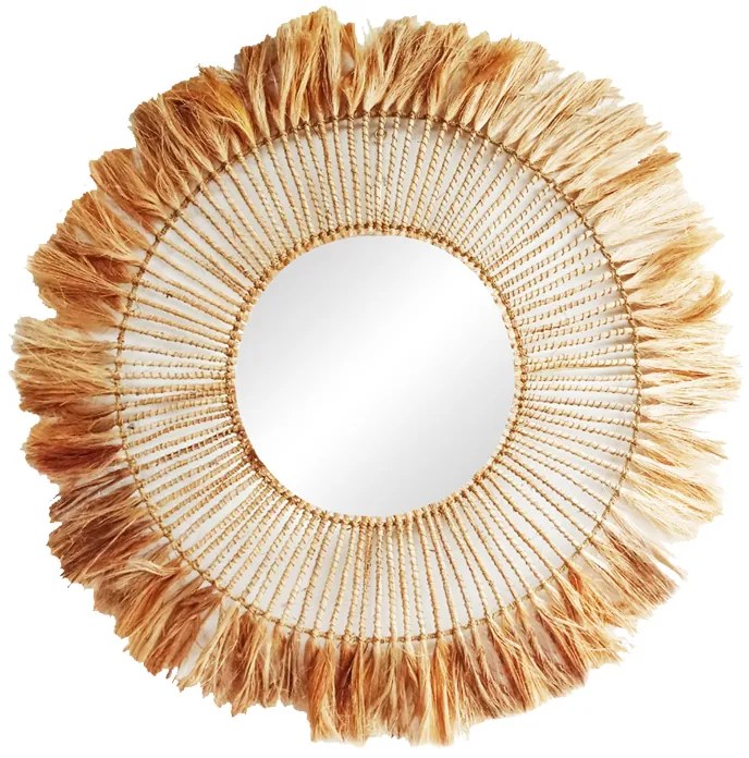 Intrahome Καθρέπτης Namiere intrahome abaca σε φυσικό χρώμα Φ100x4εκ | SKU: INTRAPA-440111137