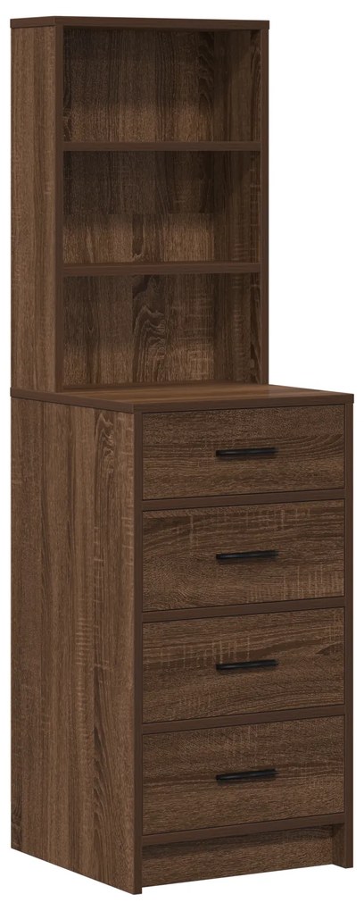 vidaXL Τραπέζι περιποίησης με συρτάρι 2 pcs Καφέ 50 x 41 x 135 εκ