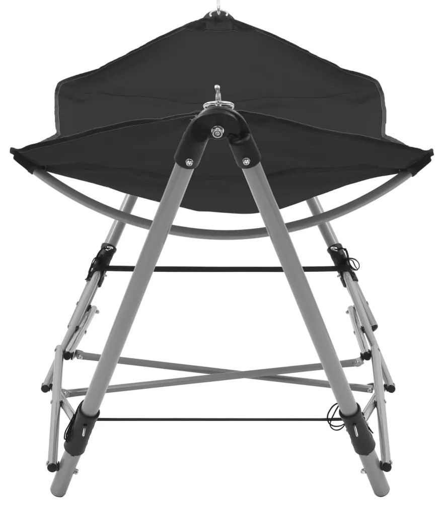 vidaXL Αιώρα με Πτυσσόμενη Βάση Μαύρη
