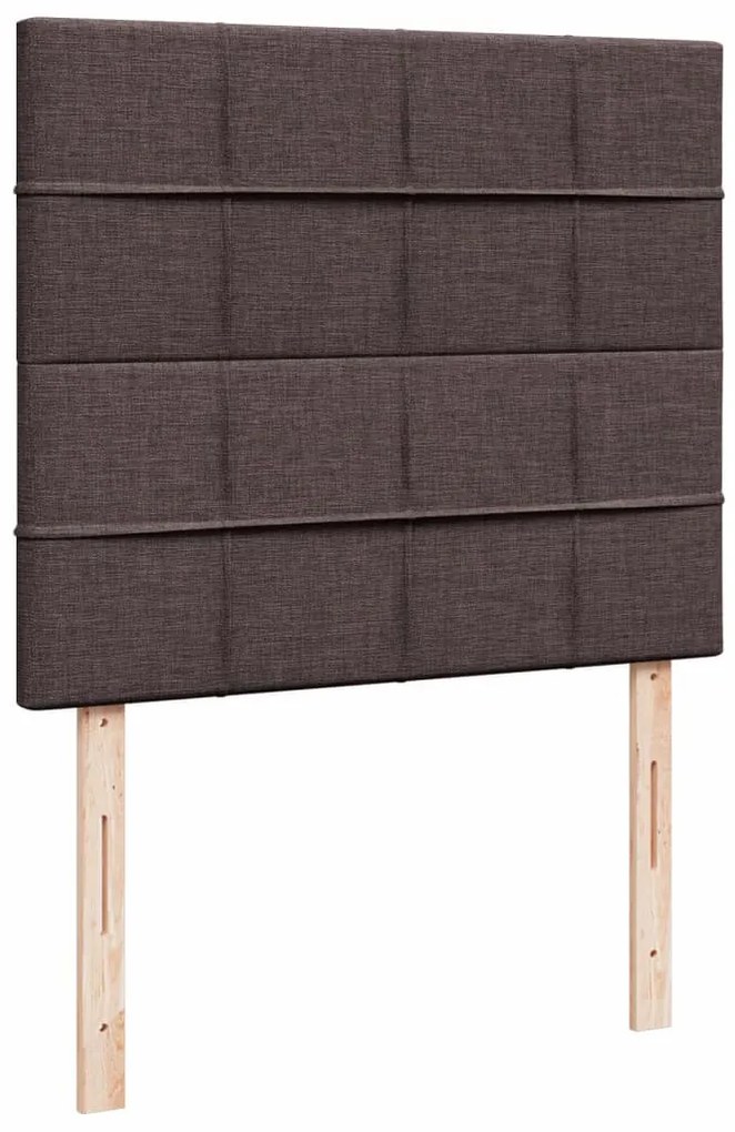 Κρεβάτι Boxspring με Στρώμα Σκούρο Καφέ 120x190 εκ Υφασμάτινο 3291610