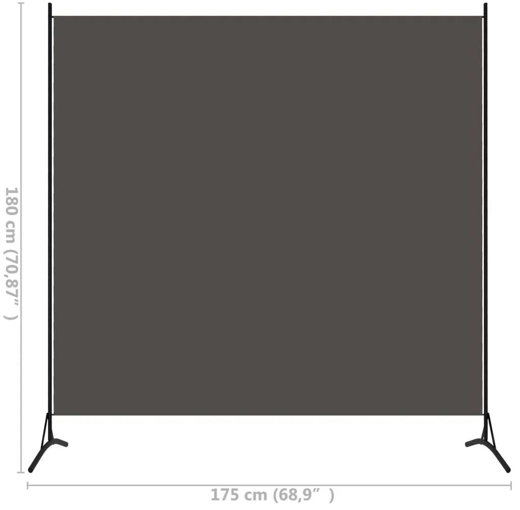 vidaXL Διαχωριστικό Δωματίου με Ανθρακί 175 x 180 εκ. Υφασμάτινο