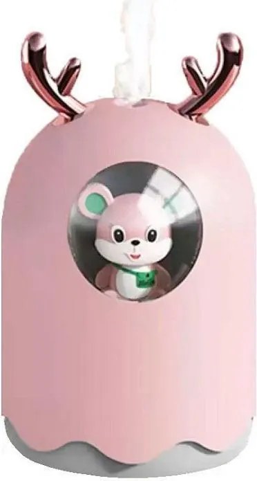 Led Συσκευή Αρωματοθεραπείας H2O Meng Chong Model 601 Ροζ 300ml
