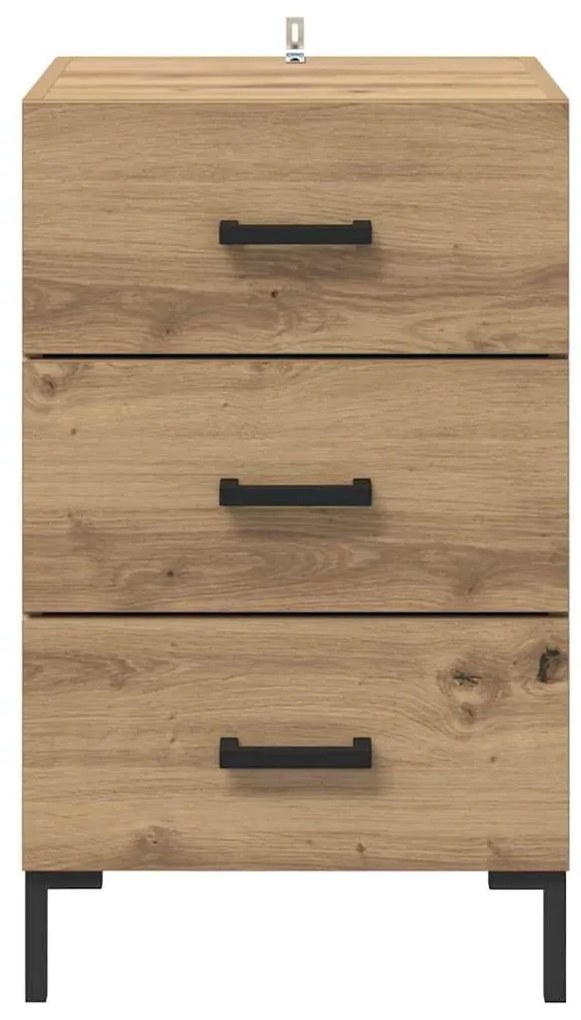 vidaXL Κομοδίνο Artisan Oak 40 x 40 x 66 εκ. Επεξεργασμένο ξύλο