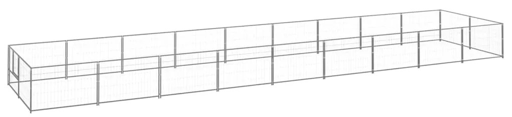 vidaXL Σπιτάκι Σκύλου Ασημί 18 μ² Ατσάλινο