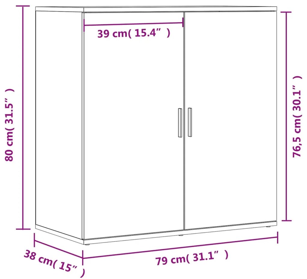 ΒΟΗΘΗΤΙΚΑ ΝΤΟΥΛΑΠΙΑ 2 ΤΕΜ. SONOMA ΔΡΥΣ 79X38X80ΕΚ. ΕΠΕΞ. ΞΥΛΟ 3276604