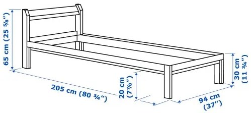 NEIDEN σκελετός κρεβατιού, 90X200 cm 592.486.12