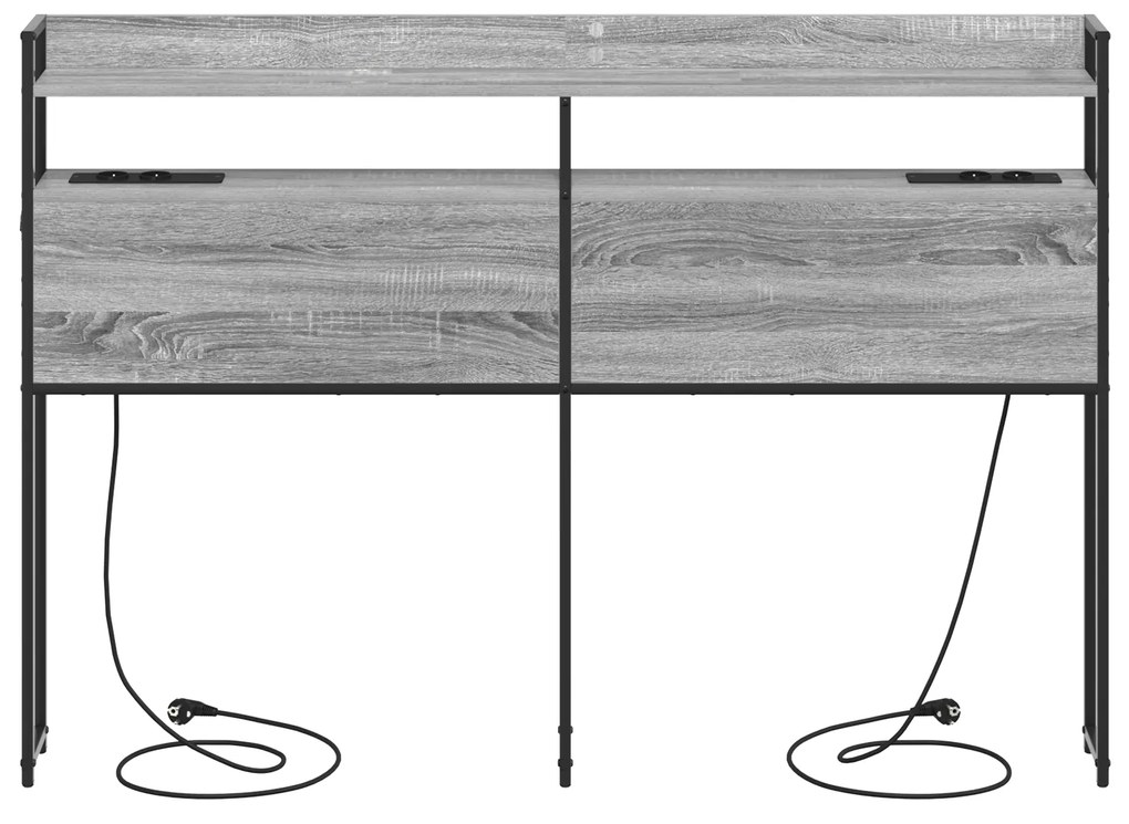 vidaXL Κεφαλάρι Αποθήκης Γκρι Sonoma 120 cm Επεξεργασμένο ξύλο