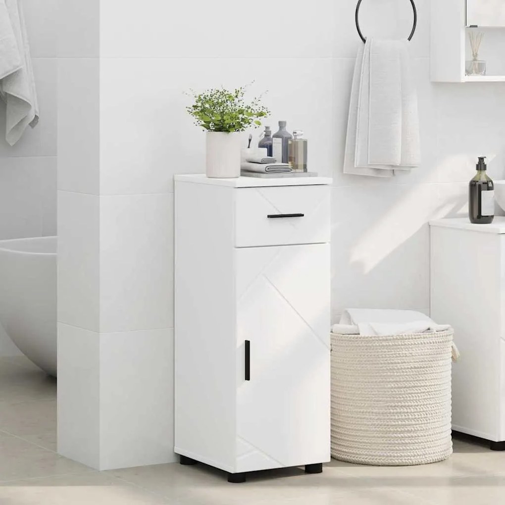 vidaXL Ντουλάπι Μπάνιου Λευκό 30 x 35 x 80 εκ Επεξεργασμένο ξύλο