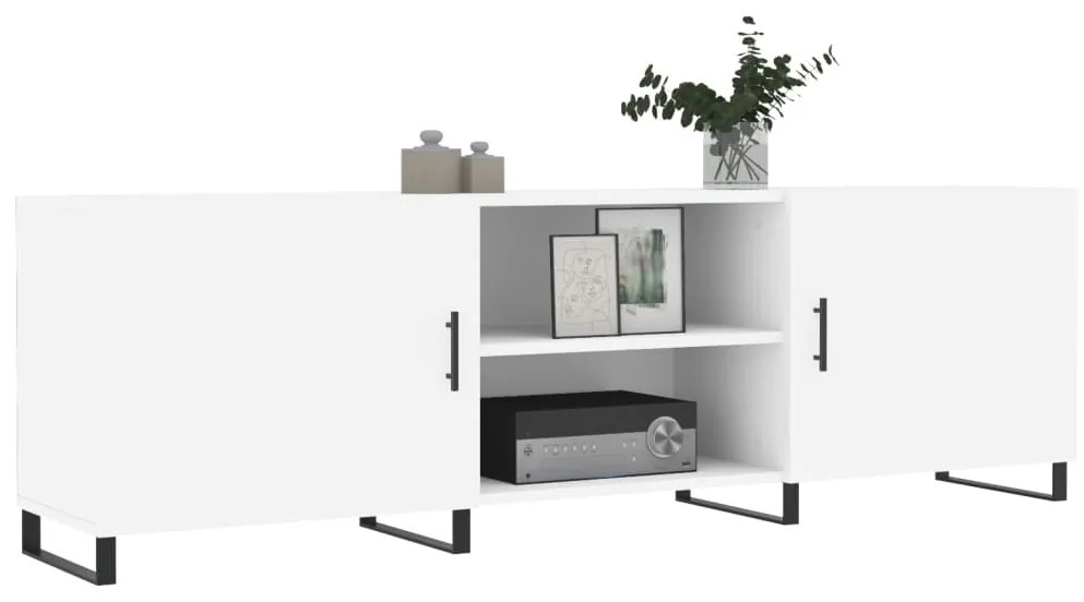 vidaXL Έπιπλο Τηλεόρασης Λευκό 150x30x50 εκ. από Επεξεργασμένο Ξύλο