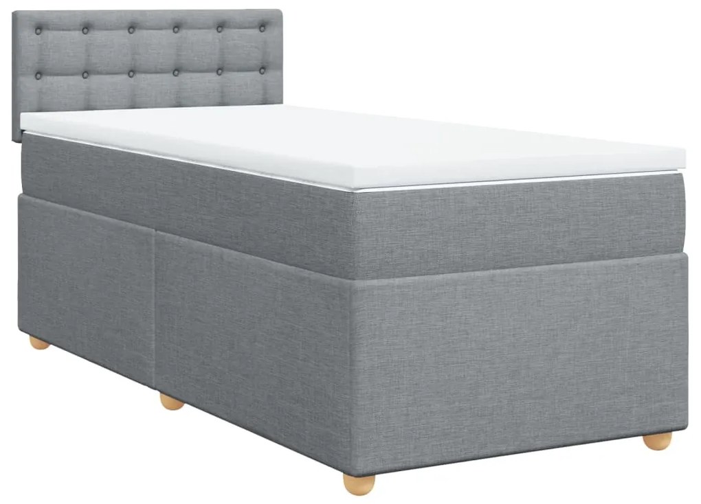 ΚΡΕΒΑΤΙ BOXSPRING ΜΕ ΣΤΡΩΜΑ ΑΝΟΙΧΤΟ ΓΚΡΙ 100X200 ΕΚ. ΥΦΑΣΜΑΤΙΝΟ 3286605