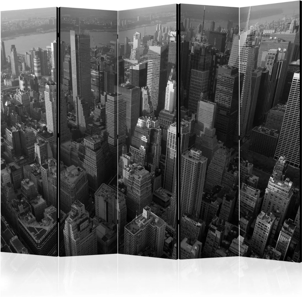 Διαχωριστικό με 5 τμήματα - New York: skyscrapers (bird's eye view) II [Room Dividers]