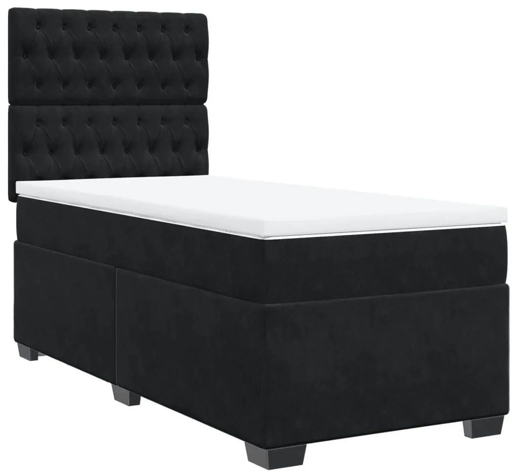 ΚΡΕΒΑΤΙ BOXSPRING ΜΕ ΣΤΡΩΜΑ ΜΑΥΡΟ 100X200 ΕΚ. ΒΕΛΟΥΔΙΝΟ 3290842