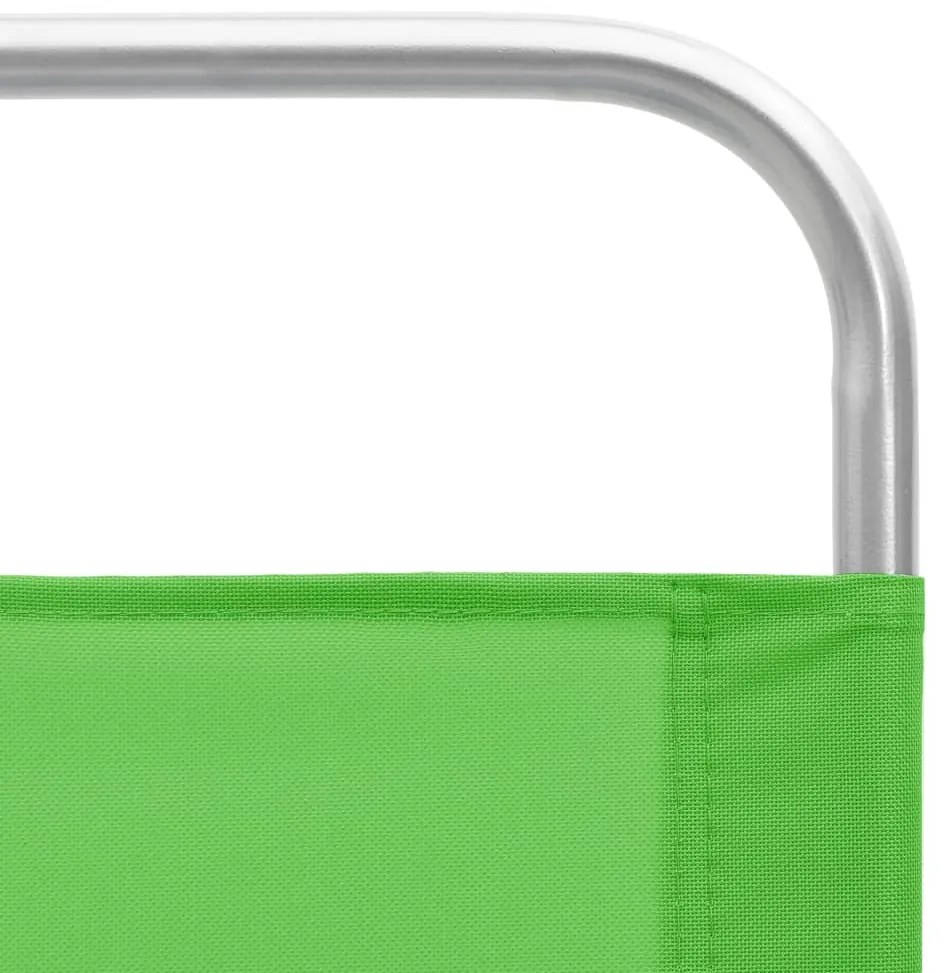 vidaXL Καρέκλες Παραλίας Πτυσσόμενες 2 τεμ. Πράσινες Υφασμάτινες