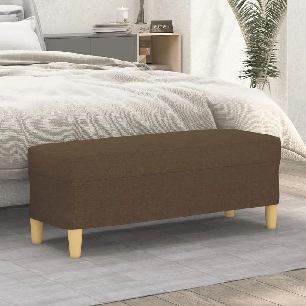 vidaXL Πάγκος Καφέ 100x35x41 εκ. Υφασμάτινος