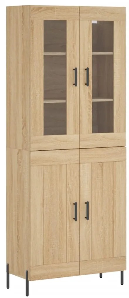 vidaXL Ντουλάπι Sonoma δρυς 69,5 x 34 x 180 εκ. από Επεξεργασμένο Ξύλο