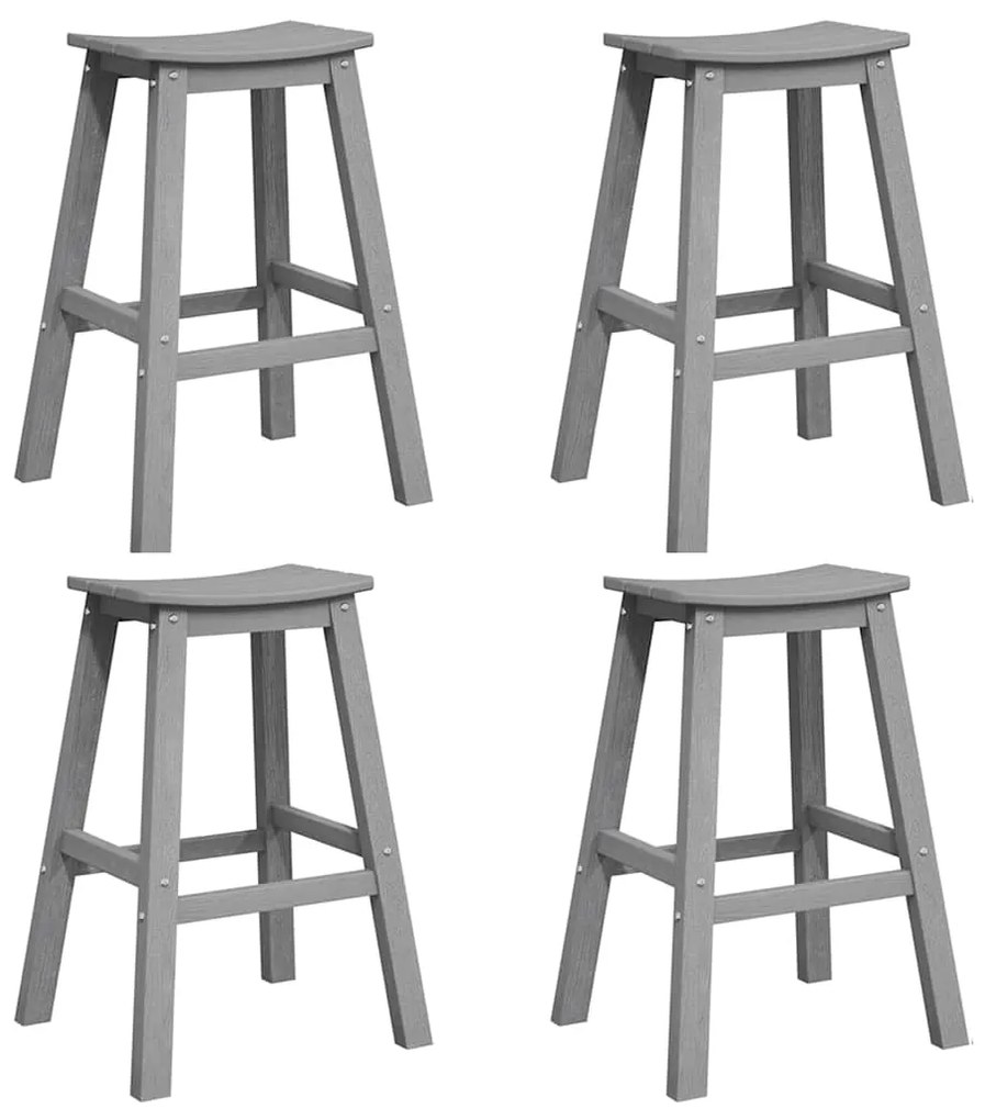 vidaXL Σετ Μπαρ Κήπου 4 pcs Ανοιχτό γκρι HDPE