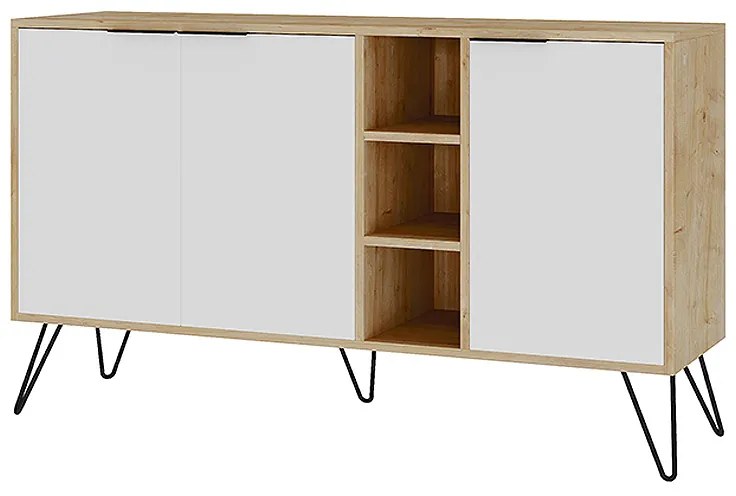 ΜΠΟΥΦΕΣ CLARA MEGAPAP ΧΡΩΜΑ ΦΥΣΙΚΟ ΟΞΙΑΣ - ΛΕΥΚΟ 142X35,6X83ΕΚ.