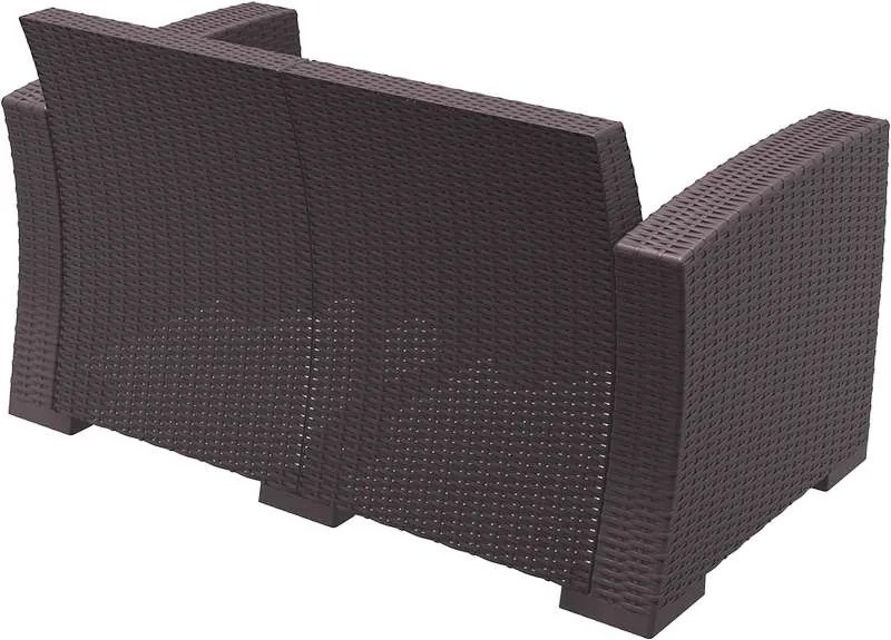 Καναπές Monaco 2Θέσιος Brown Πολυπροπυλενίου 140X79X79εκ.