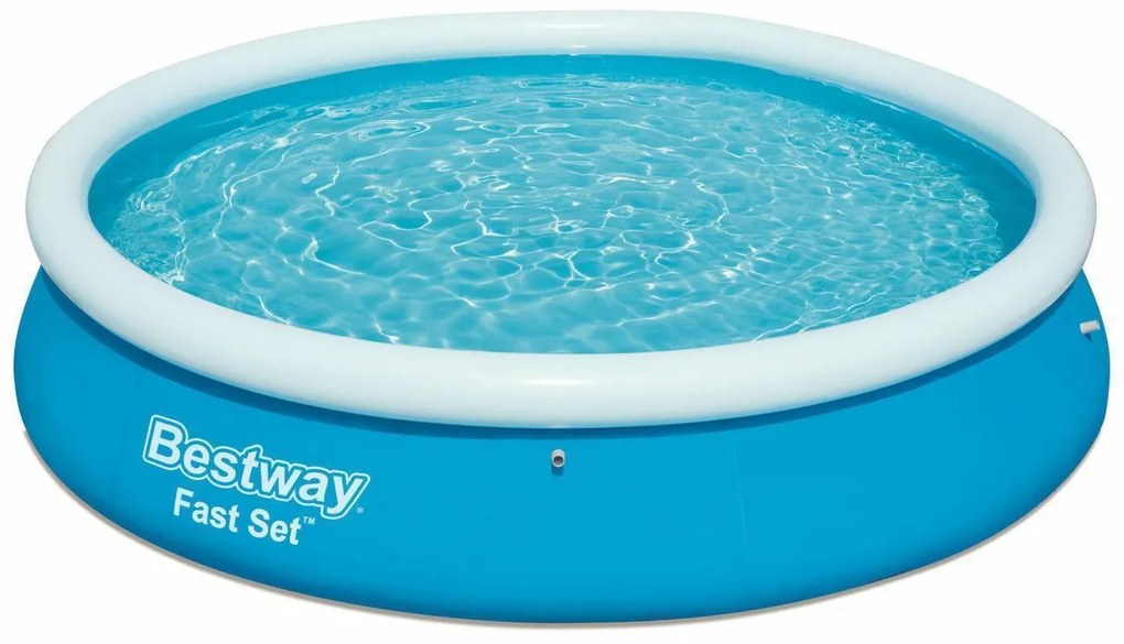 Bestway Στρογγυλή Φουσκωτή Πισίνα 366x366x76εκ. Fast Set Μπλε (57273)