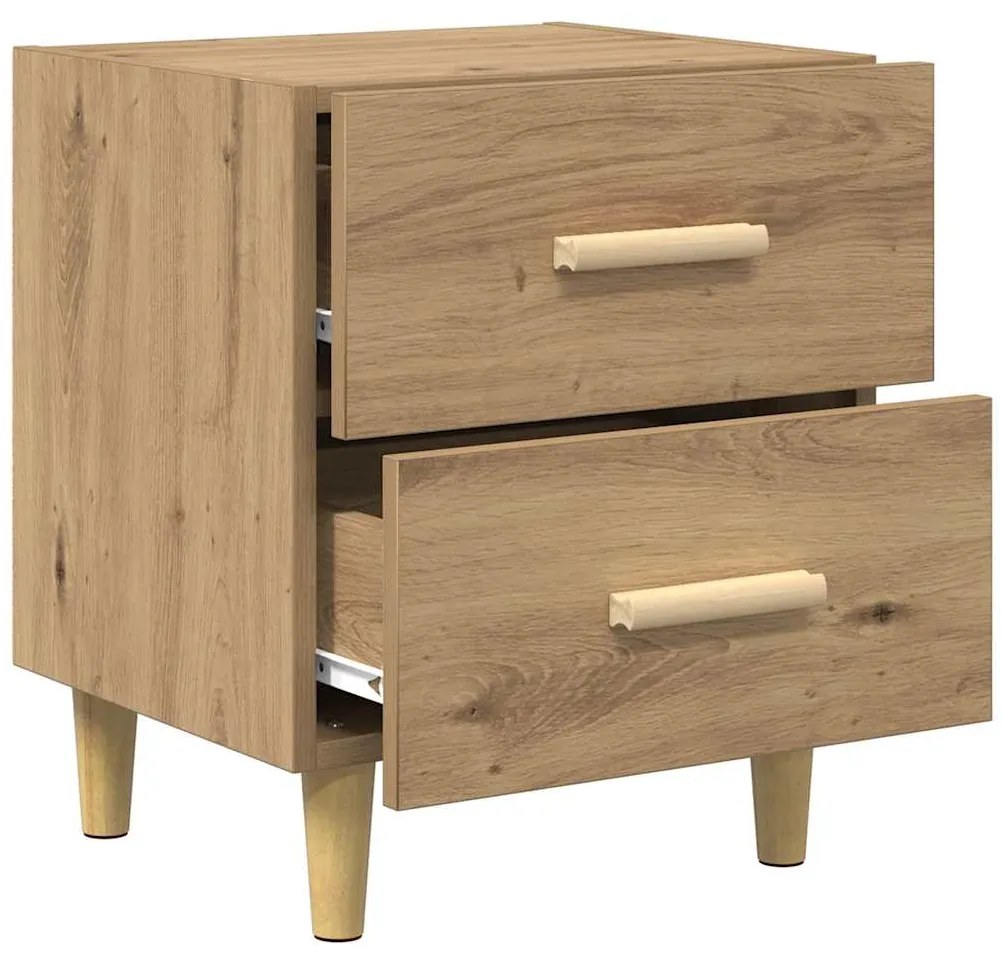 vidaXL Ντουλάπι κρεβατιού 2 pcs artisan δρυς 40 x 35 x 47.5 εκ