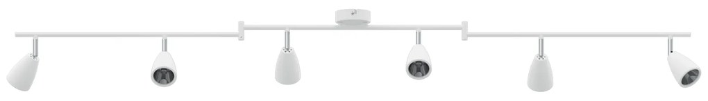 vidaXL Φωτιστικό Οροφής 6 Way Adjustable White GU10