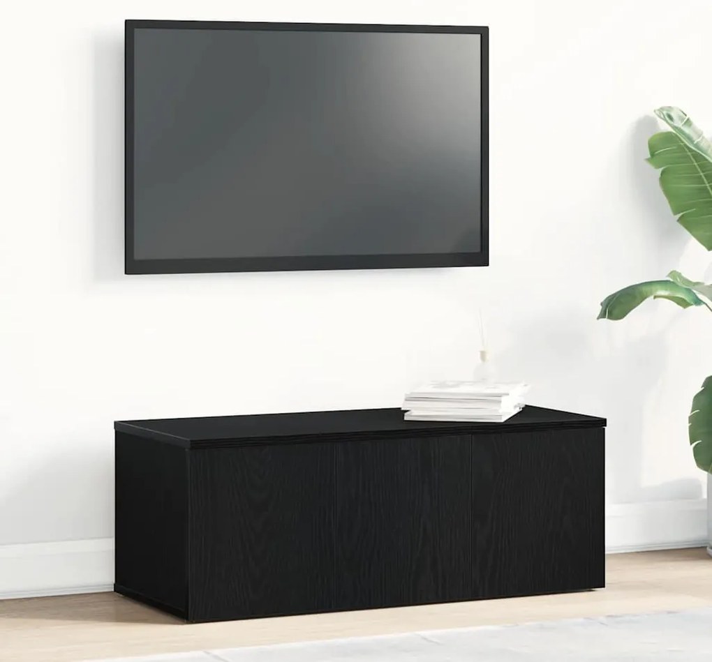 vidaXL Βάση TV με συρτάρι Μαύρο 80 x 34 x 30 εκ. Επεξεργασμένο ξύλο