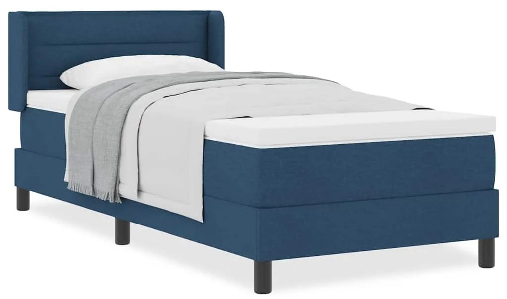 vidaXL Κρεβάτι box spring με στρώμα με στρώμα Μπλε 80 x 200 cm