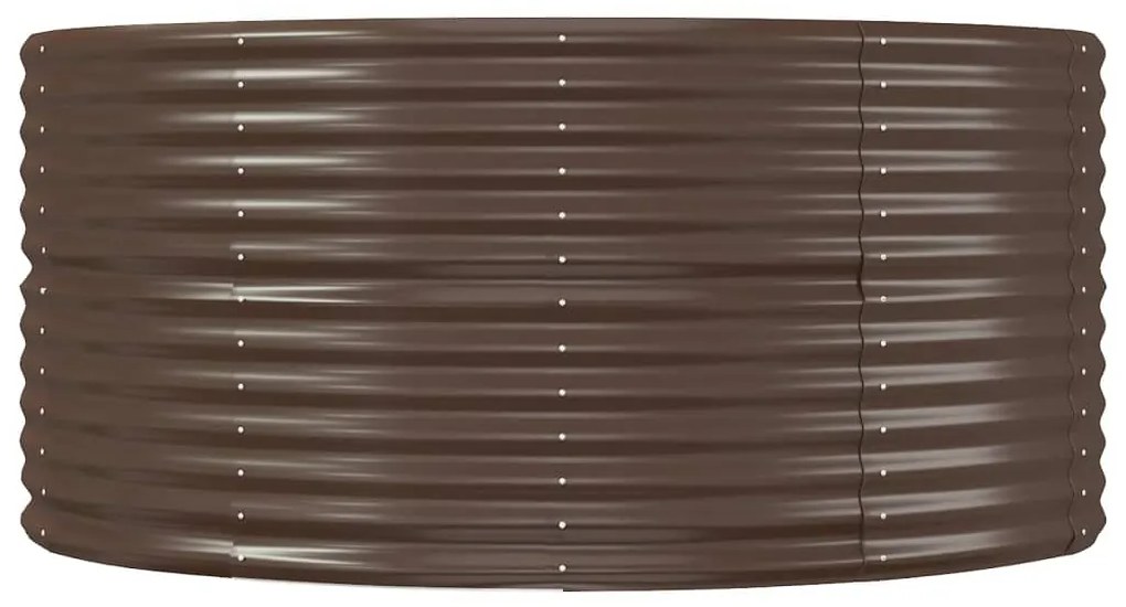 vidaXL Ζαρντινιέρα Καφέ 367x140x68 εκ. Ατσάλι με Ηλεκτρ. Βαφή Πούδρας
