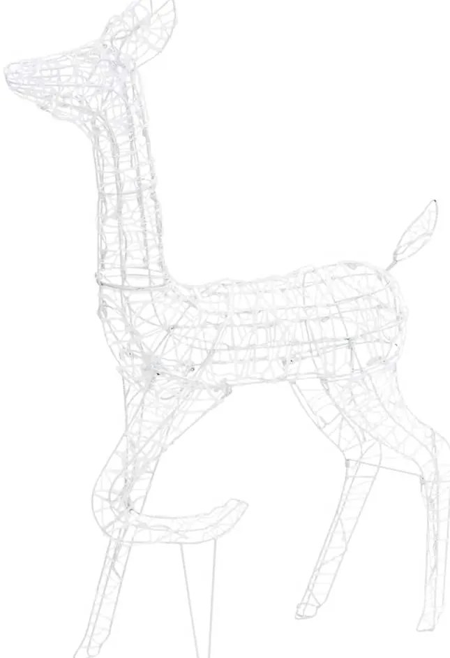 vidaXL Τάρανδοι Οικ. Ακρυλικός Χριστουγεννιάτικος 160 LED Ψυχρό Λευκό