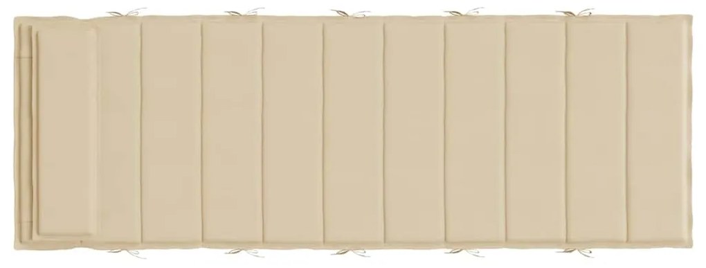 vidaXL Μαξιλάρι Ξαπλώστρας Μπεζ 180x60x4 εκ. από Ύφασμα Oxford