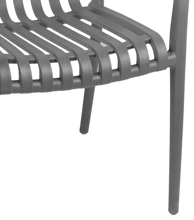 Καρέκλα - Πολυθρόνα Zoi C006 pp σε ανθρακί απόχρωση 58.5x54x80 εκ. 58.5x54x80 εκ.