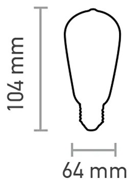 Λαμπτήρας E27 LED Filament ST64 10watt (7.27.10.26.2) - 1.5W - 20W - 7.27.10.26.2