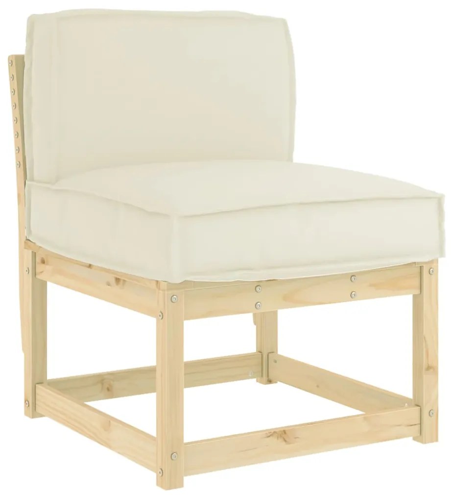 vidaXL Μαξιλάρι παλέτας για πλάτη Κρεμ 60 x 40 x 12 cm Ύφασμα Oxford