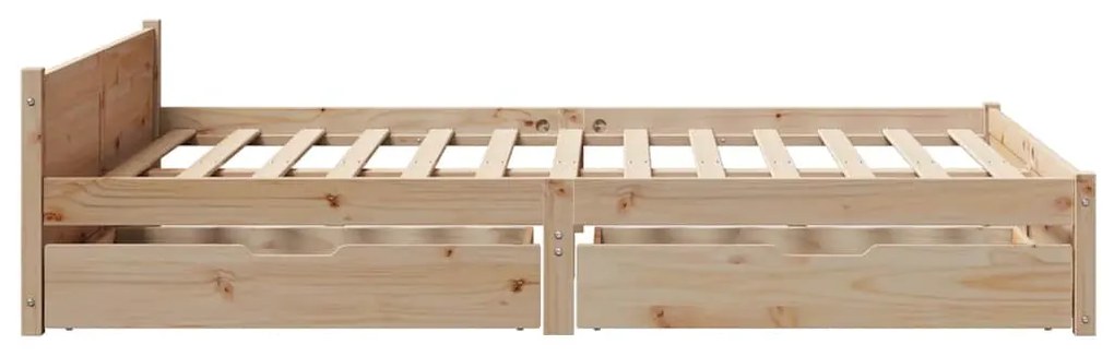 vidaXL Σκελετός Κρεβατιού Χωρίς Στρώμα 140x200 εκ Μασίφ Ξύλο Πεύκου