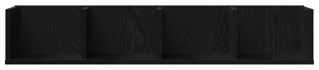 vidaXL Ράφι Τοίχου CD Μαύρος Δρυς 100x18x18 εκ Επεξεργασμένο Ξύλο
