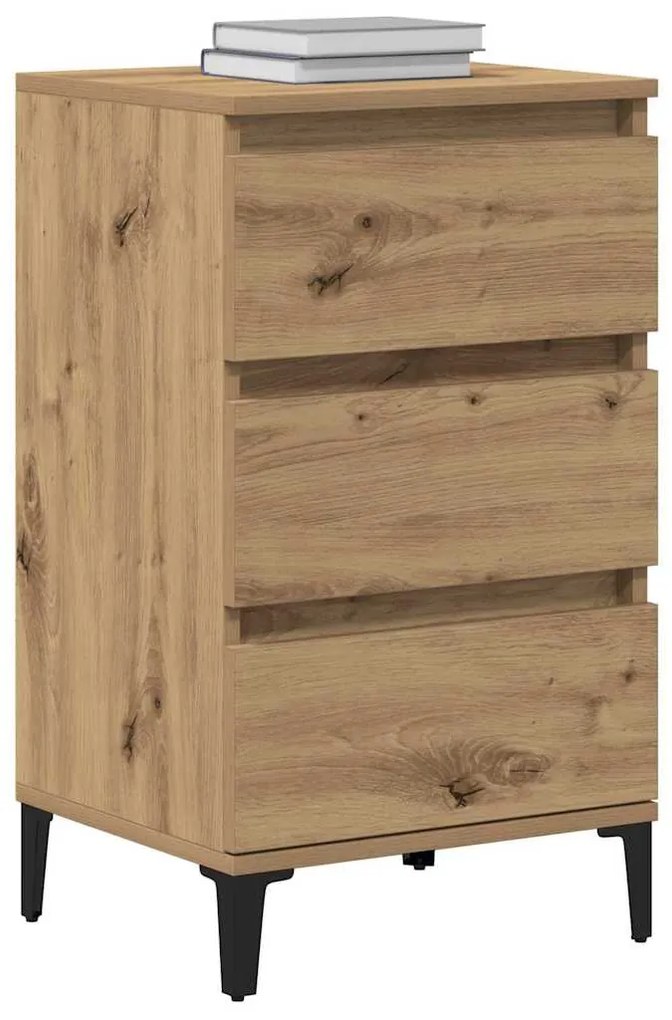 vidaXL Κομοδίνο artisan δρυς 40 x 35 x 70 εκ. Επεξεργασμένο ξύλο