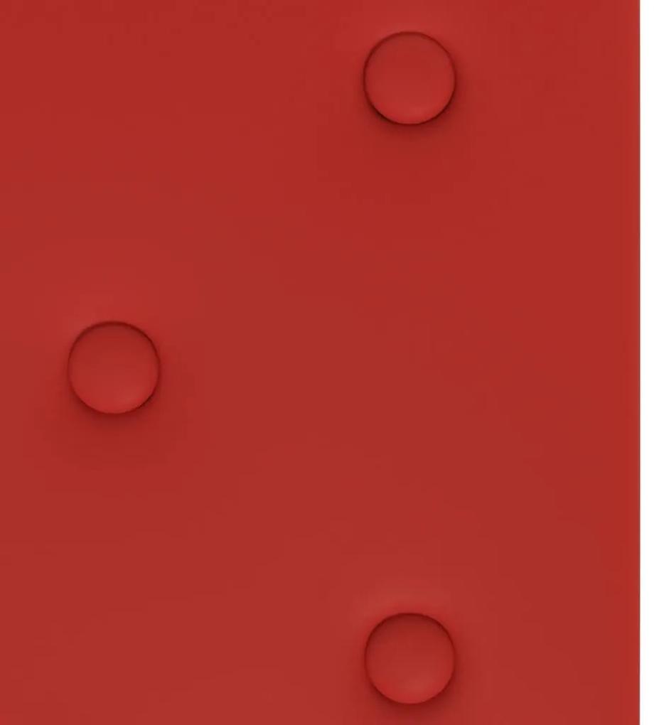 Πάνελ Τοίχου 12 τεμ. Μπορντό 90 x 30 εκ. 3,24 μ² Συνθ. Δέρμα - Κόκκινο