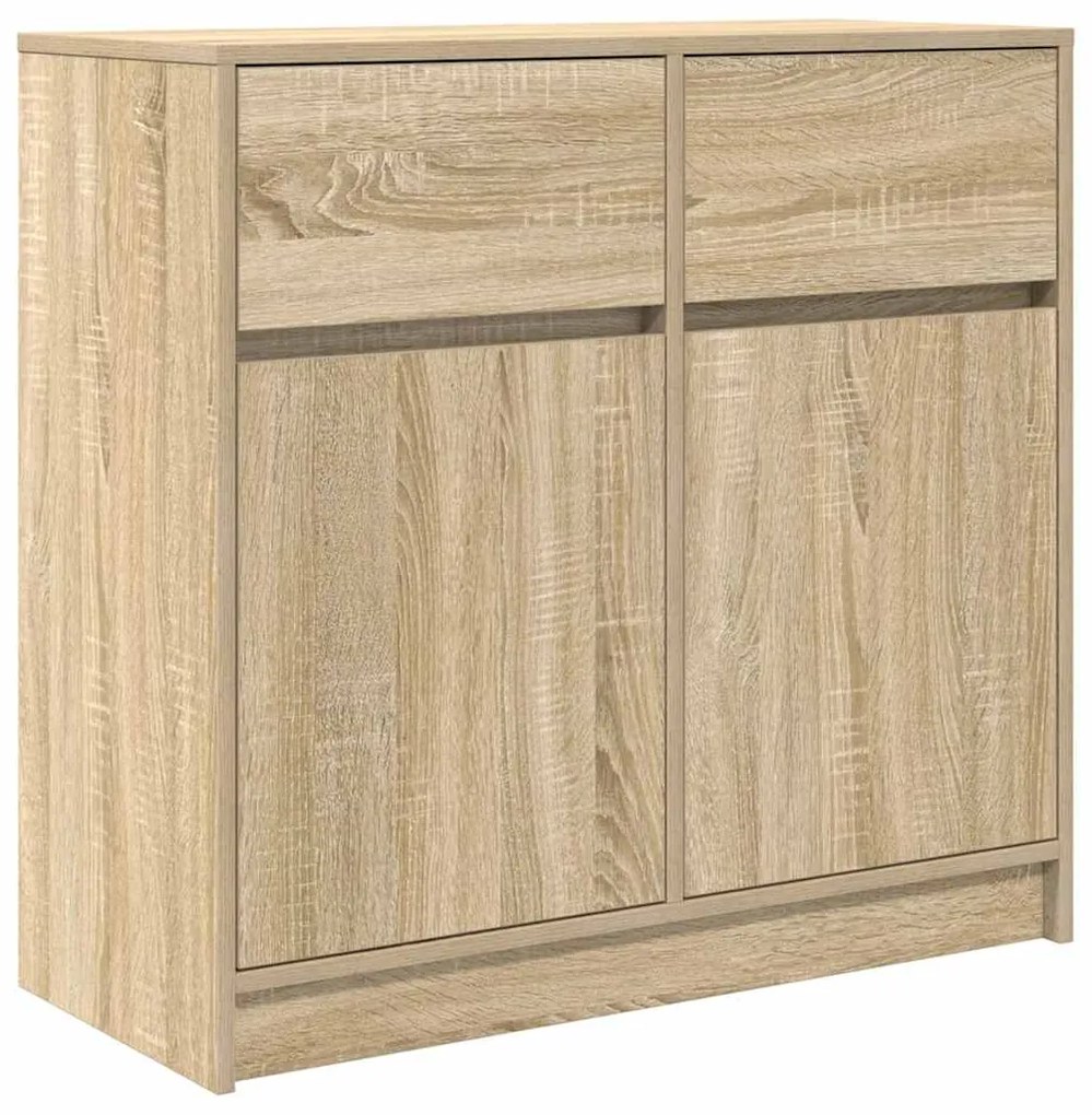 vidaXL Συρταριέρα με Συρτάρια Sonoma Δρυς 80x34x76 εκ. από Επεξ. Ξύλο