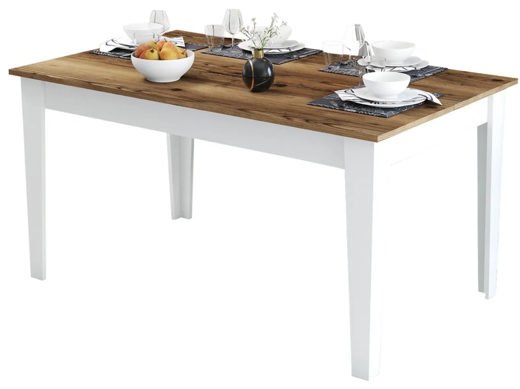 ΤΡΑΠΕΖΙ ΤΡΑΠΕΖΑΡΙΑΣ FB99507.07 ΜΕΛΑΜΙΝΗ ΛΕΥΚΗ-ΚΑΡΥΔΙ ΜΕ ΑΠΟΘ.ΧΩΡΟ 145x88x75Yεκ. 0534815