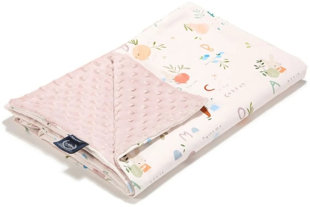 Κουβέρτα Minky Αγκαλιάς (80x100) La Millou ABC Fruits Smoke Rose