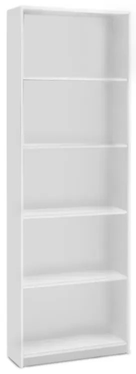 Βιβλιοθήκη μελαμίνης Max Megapap χρώμα λευκό 64x26x182εκ.-GP009-0213
