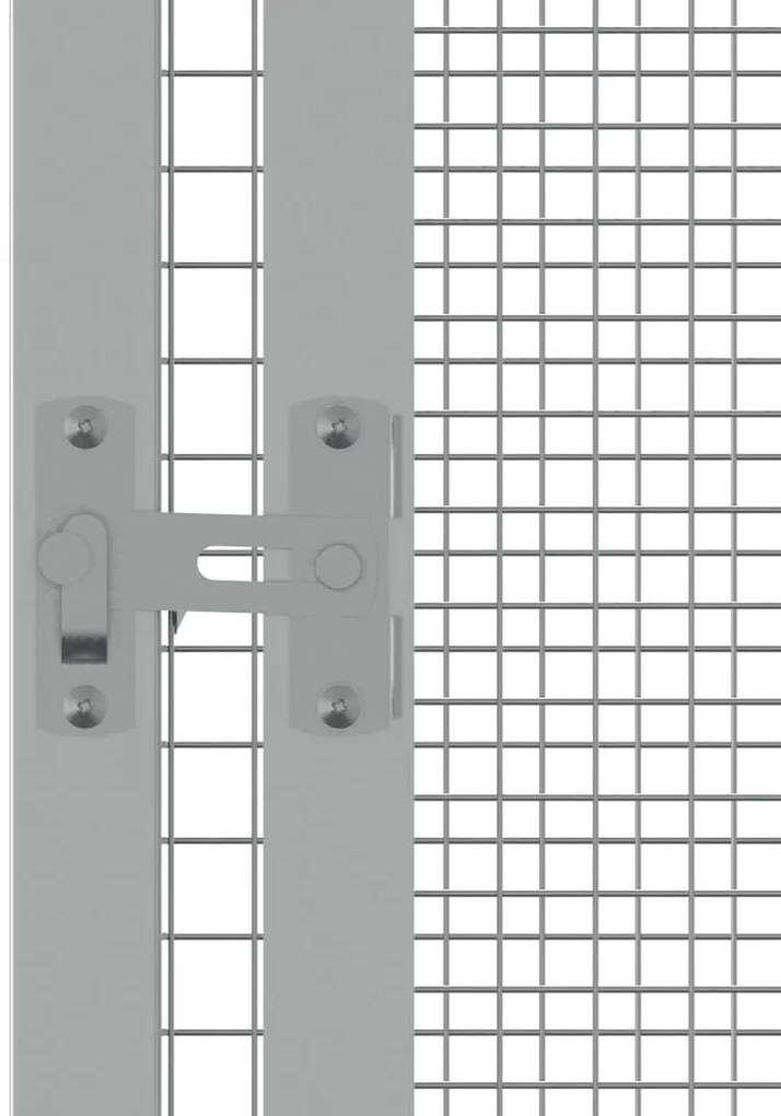 vidaXL Κλουβί Πουλιών Ανθρακί 111x107x211,5 εκ από Γαλβανισμένο Χάλυβα