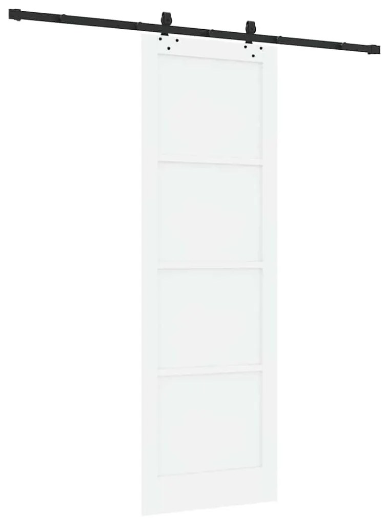 vidaXL Σετ Συρόμενης Πόρτας ORKDAL Λευκό και μαύρο 78 x 232 cm