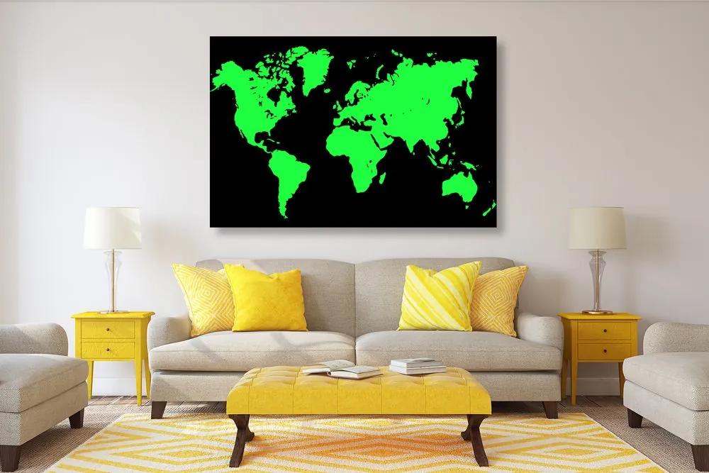 Εικόνα σε πράσινο χάρτη φελλού σε μαύρο φόντο - 120x80  arrow