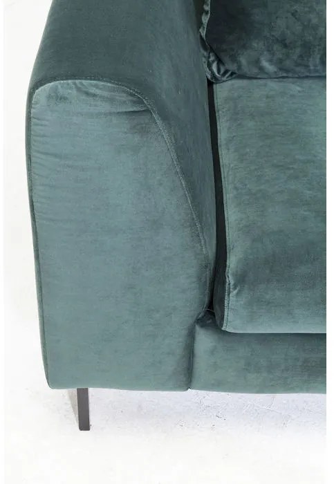 Καναπές Γωνία Black Gianna Velvet Δεξιός Πράσινος 290x160x68εκ - Πράσινο