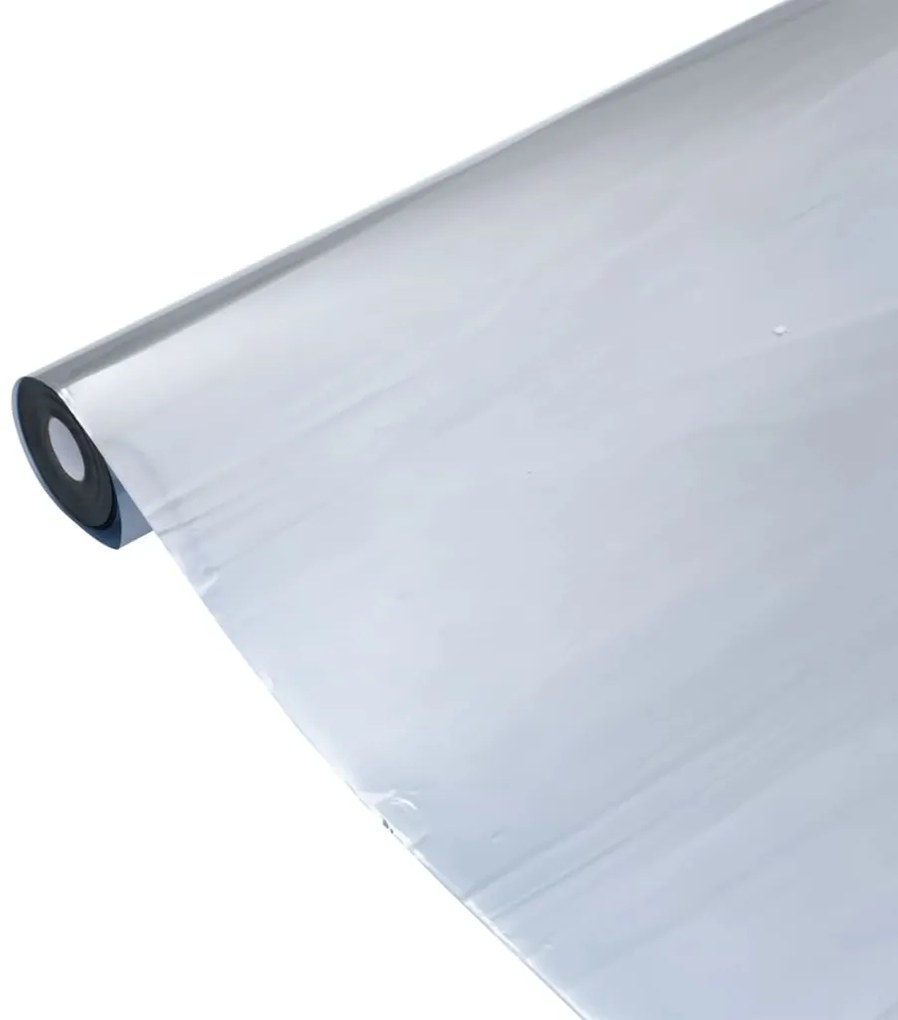 vidaXL Μεμβράνη Ηλιακή Αντιστατική Εφέ Ανάκλασης Ασημί 60x1000 εκ. PVC