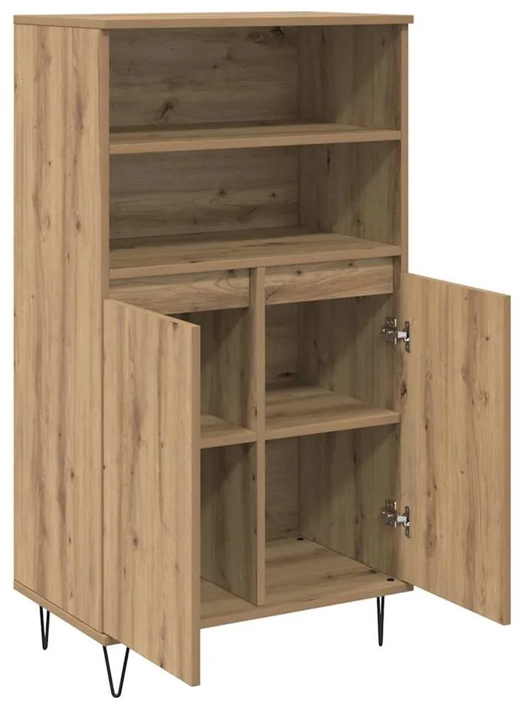 vidaXL Highboard Καφέ 60 x 36 x 110 εκ. Επεξεργασμένο ξύλο