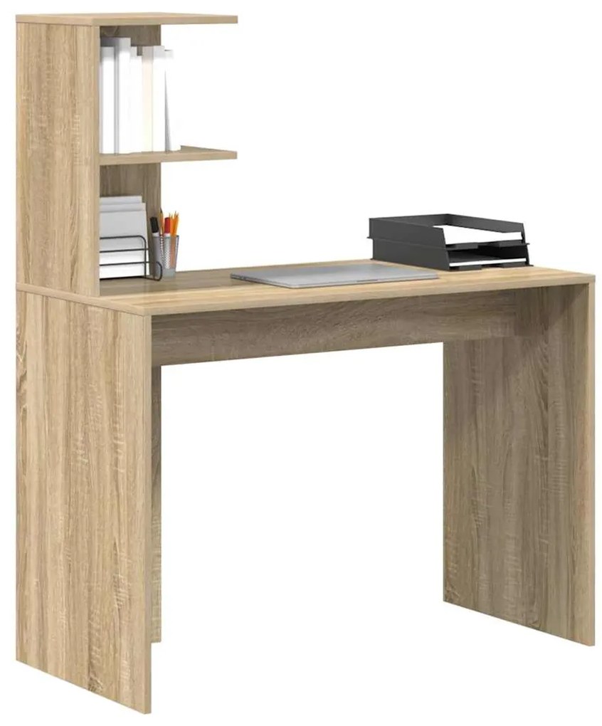 vidaXL Γραφείο Sonoma Δρυς 102 x 50 x 124 εκ. Επεξεργασμένο ξύλο